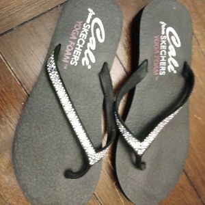 Skechers Women's Black Flip Flops
